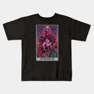 Strength Tarot Card Halloween Cerberus Persephone Witch Gift Kids T-Shirt